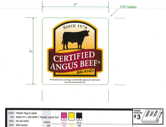81 -201 CAB Packer Label 3 x 3
