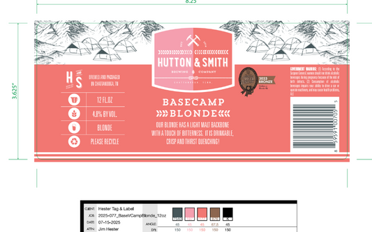 Hutton & Smith Basecamp Blonde 12 oz.
