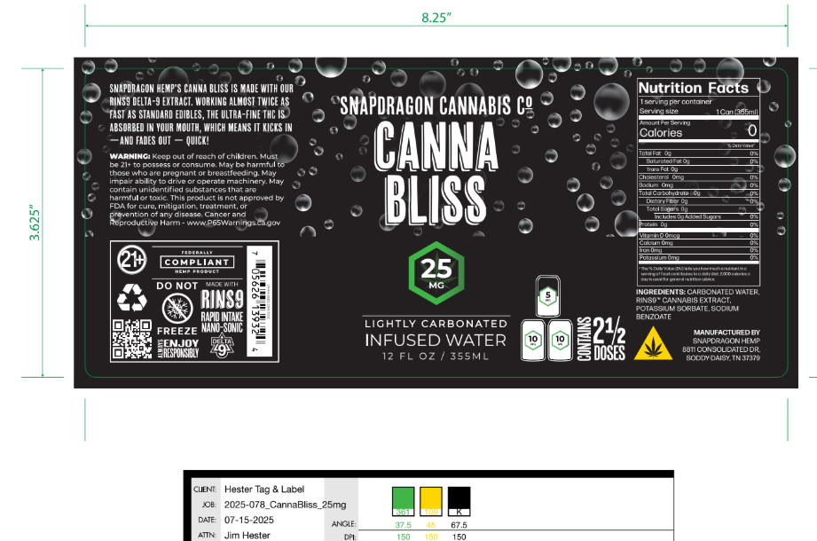 CannaBliss 25mg 12 oz