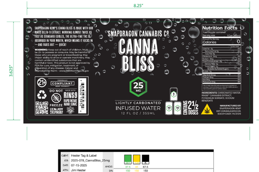 CannaBliss 25mg 12 oz