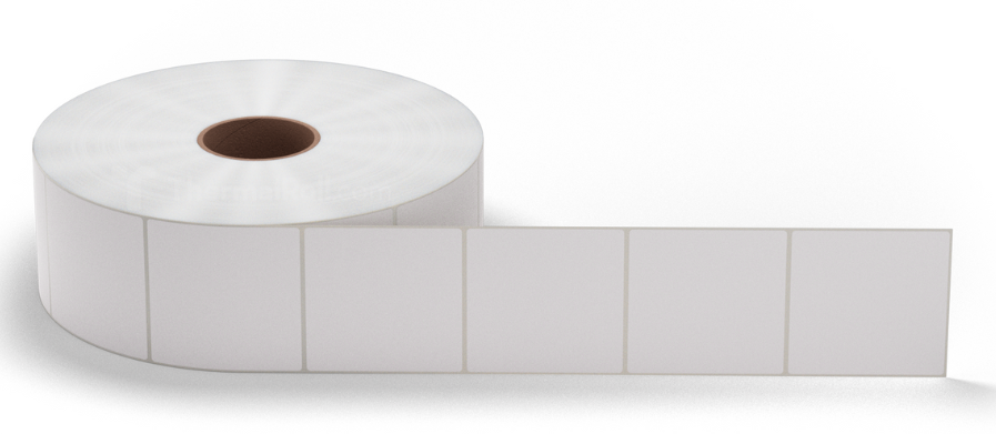 4.0" x 4.0" Direct Thermal Labels -XL Rolls, 4,300 Labels/Roll,  12" OD